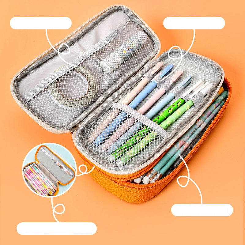 Large Capacity Pencil Case for School Students | Adult Pencil Pouch Office Organizer
