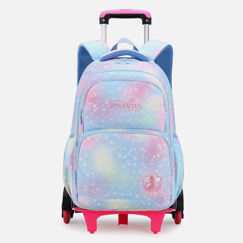 Durable Nylon Rolling Backpack for Kids – School Bag with Wheels, Adjustable Straps - VOTVO
