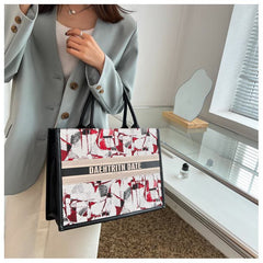 Borsa tote in tela di grande capacità per donna – Borsa da pendolare quotidiana