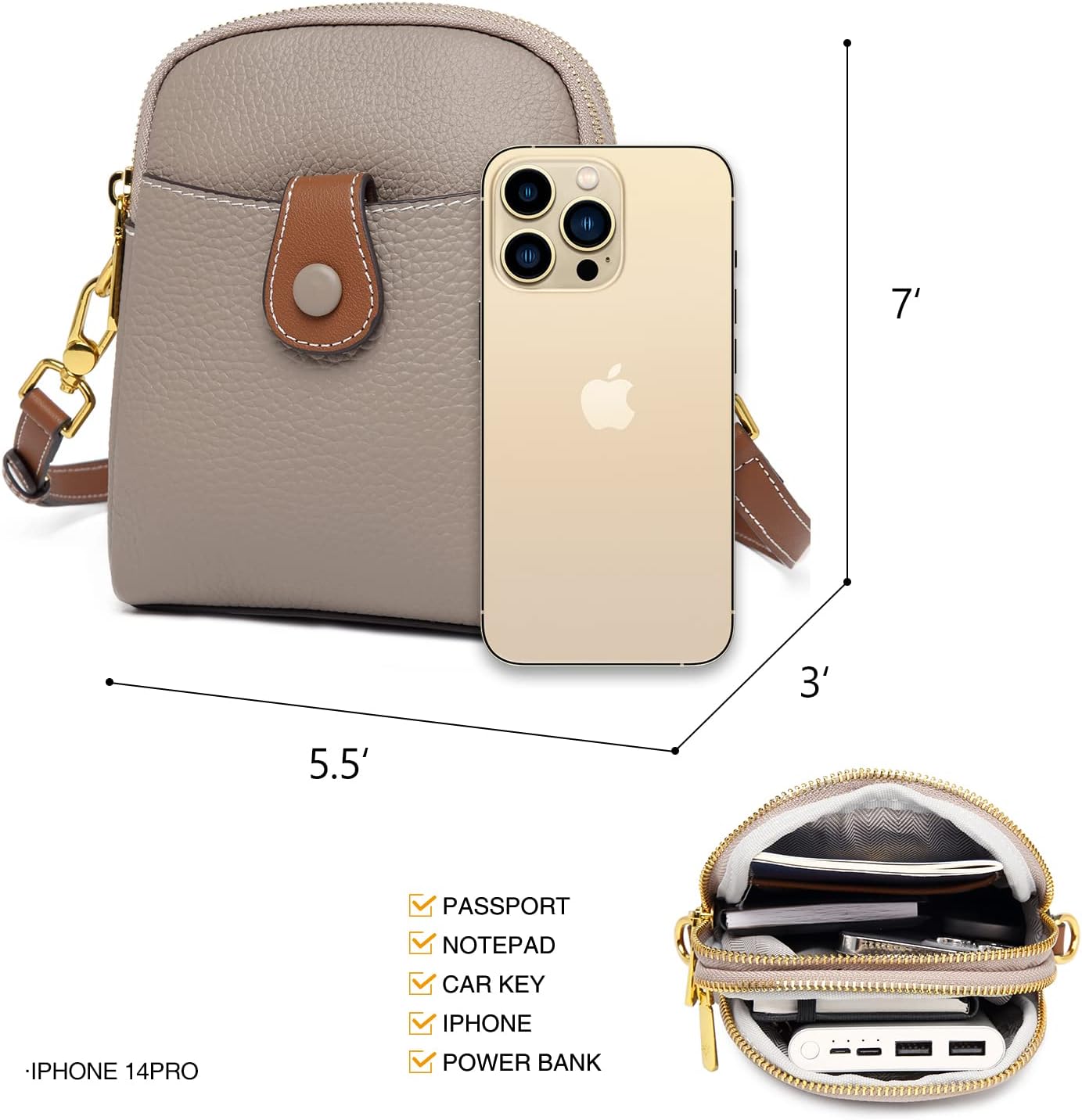 Charlotte Genuine Leather Crossbody Bag