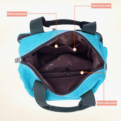 Borsa tote in tela resistente in stile britannico, di grande capacità, per le donne: elegante e pratica per lo shopping, i viaggi e l'uso quotidiano.