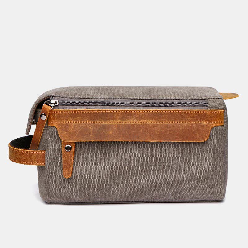 Retro Canvas Storage Makeup Pouch – Travel Toiletry Bag for Women & Men