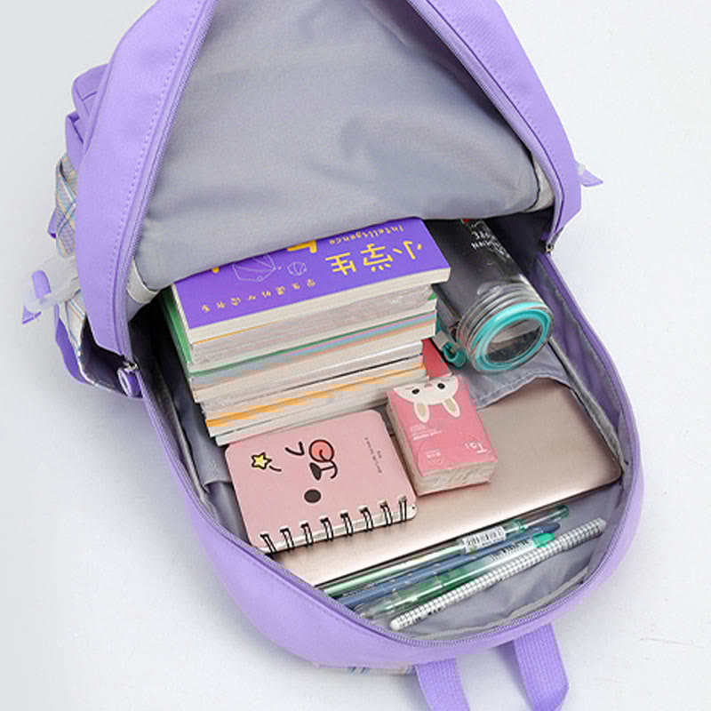 School Backpack for Kids – Cute Pattern Rolling Backpack with Adjustable Straps