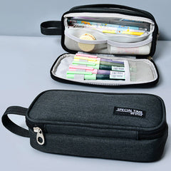 Astuccio portapenne in tela di grande capacità - Astuccio portapenne resistente per ufficio e scuola