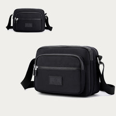 4-Zip Crossbody Bag – Lightweight Nylon Purse for Women