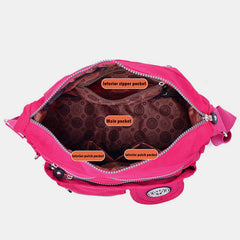 Borsa a tracolla casual impermeabile di grande capacità per donna - Multitasche e tracolla regolabile