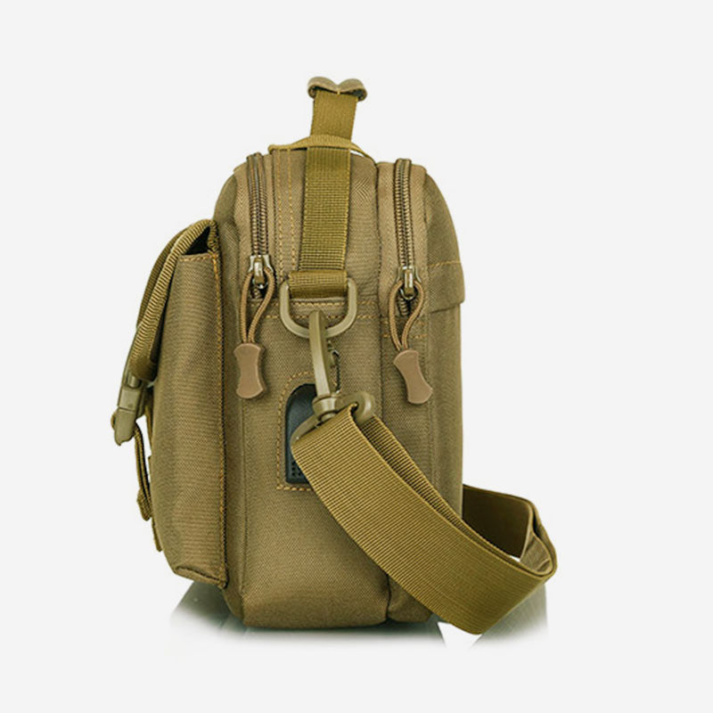 USB Charging Waterproof Large-Capacity Outdoor Messenger Bag – Nylon Crossbody Bag for Sports & Daily Use