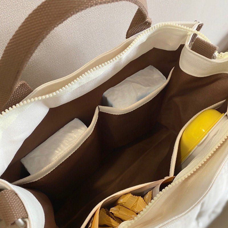Functional Canvas Handbag – Mommy Bag, Tote Purse, Shoulder Bag - VOTVO
