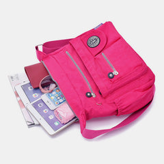 Borsa a tracolla casual impermeabile di grande capacità per donna - Multitasche e tracolla regolabile