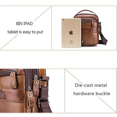 Genuine Leather Vintage Crossbody Bag for Men – Stylish Shoulder Bag - VOTVO