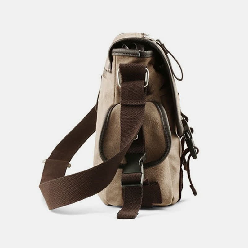 Canvas Messenger Bag for Men | Vintage Crossbody Laptop Briefcase - VOTVO
