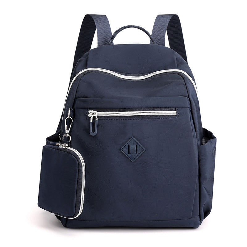Zaino da donna in nylon con piccolo portamonete – Borsa da viaggio casual da giorno