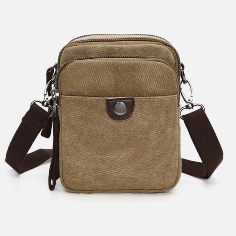 Belt Loop Holster Phone Purse - Small Canvas Crossbody Side Shoulder Bag - VOTVO