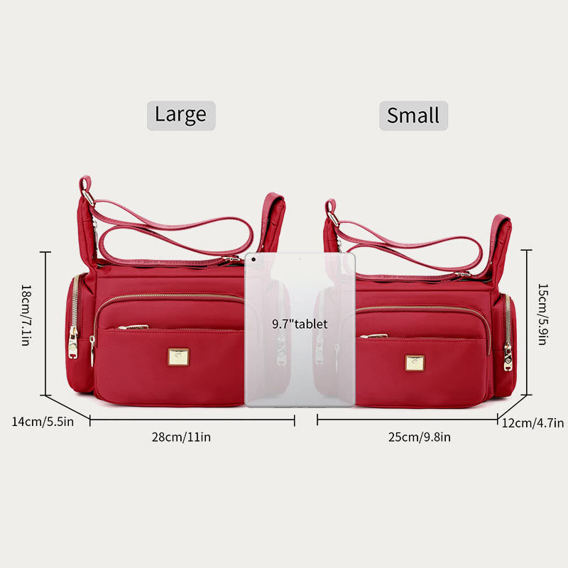 Nylon Crossbody Bag for Women – Daily Use, Multiple Pockets, Adjustable Strap