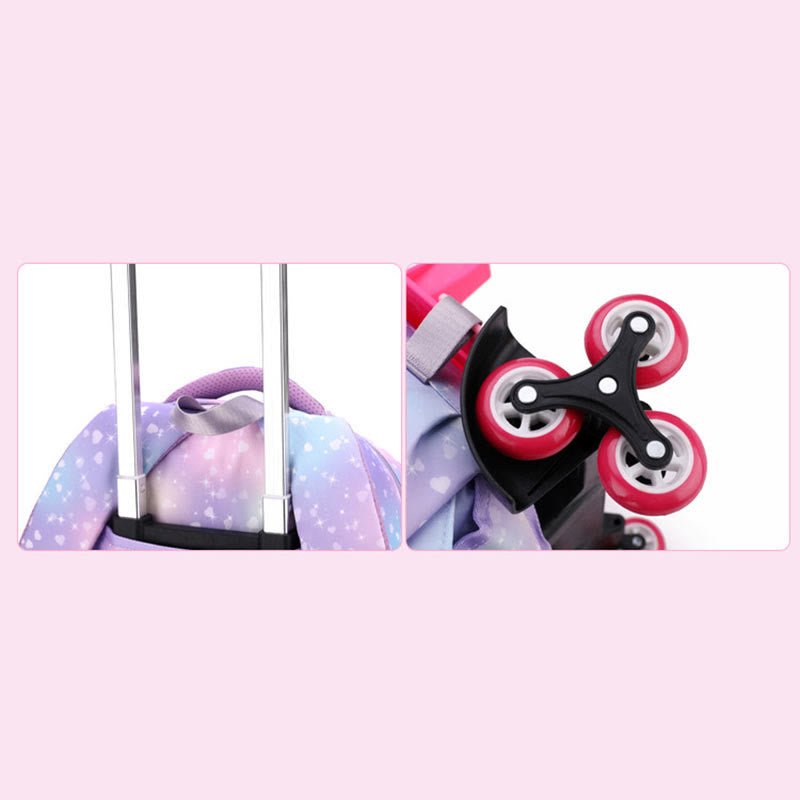 Durable Nylon Rolling Backpack for Kids – School Bag with Wheels, Adjustable Straps - VOTVO