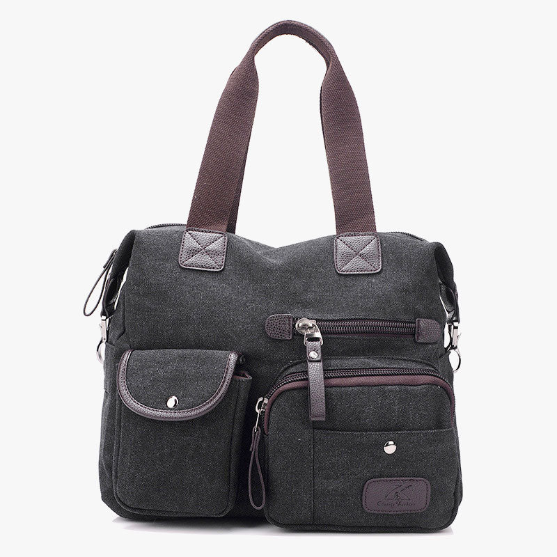 Large Capacity Durable British Style Canvas Tote Bag for Women – Stylish and Practical for Shopping, Travel, and Everyday Use