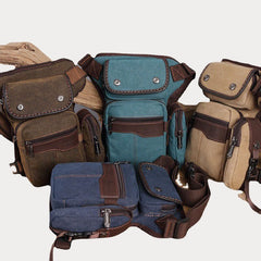 Durable Leg Bag for Men – Vertical Outdoor Sports Canvas Bag with Adjustable Strap - VOTVO