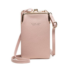 CRYSTAL LEATHER SHOULDER BAG
