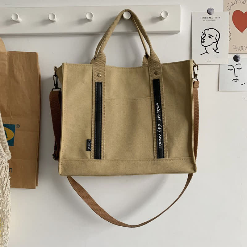 Laptop Tote Handbag – Canvas Shoulder Bag & Briefcase for Travel, Office, and School