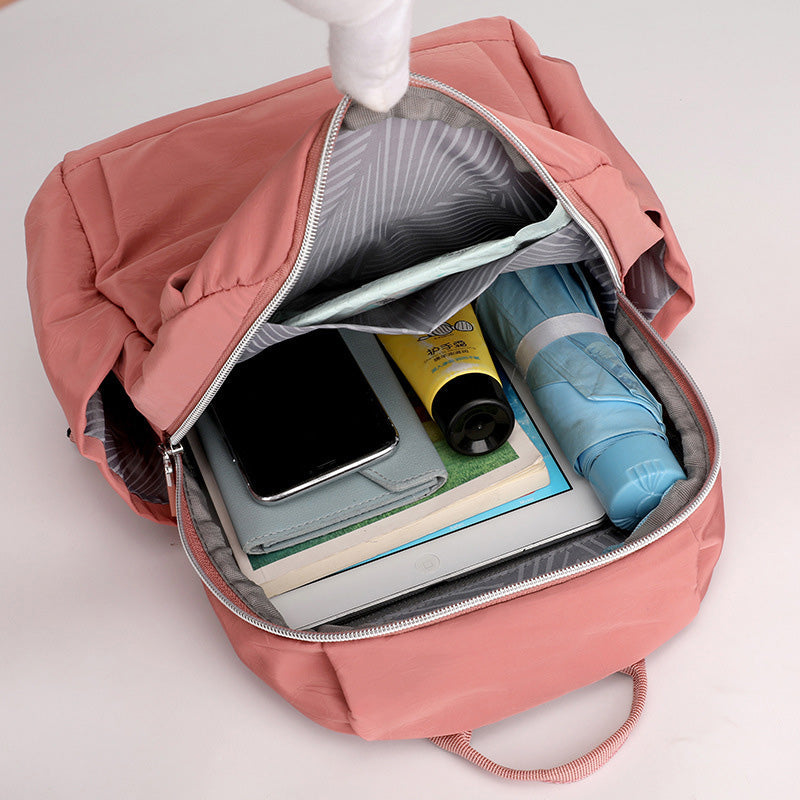 Zaino da donna in nylon con piccolo portamonete – Borsa da viaggio casual da giorno