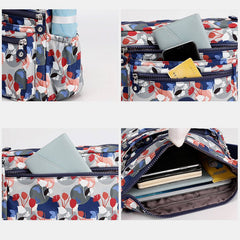 Large Capacity Waterproof Floral Crossbody Bag for Women – Stylish Shoulder Bag with Multiple Pockets - VOTVO