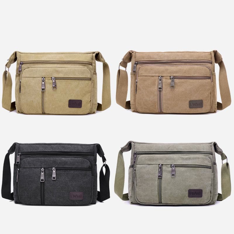 Crossbody Bag for Men | Vintage Outdoor Canvas Business Shoulder Bag - VOTVO