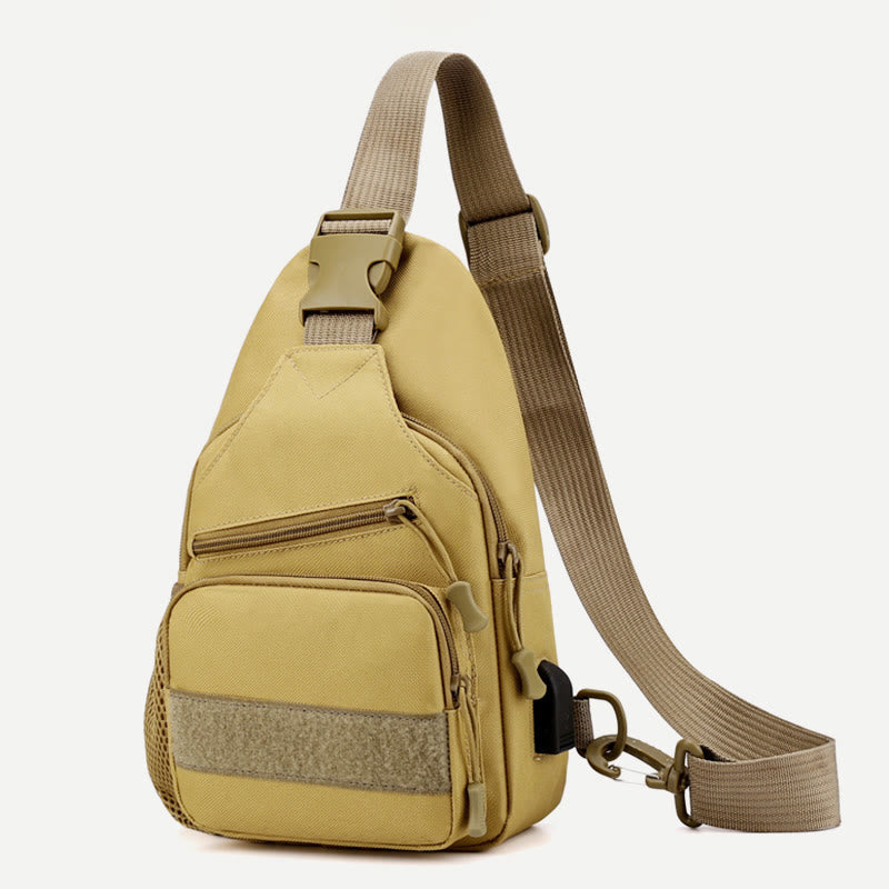 Sling Bag for Men – Canvas Casual Sports Large Chest Bag