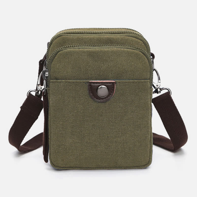 Belt Loop Holster Phone Purse - Small Canvas Crossbody Side Shoulder Bag - VOTVO