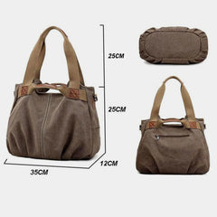 Borsa a tracolla in tela di grande capacità: elegante borsa a tracolla per l'uso quotidiano