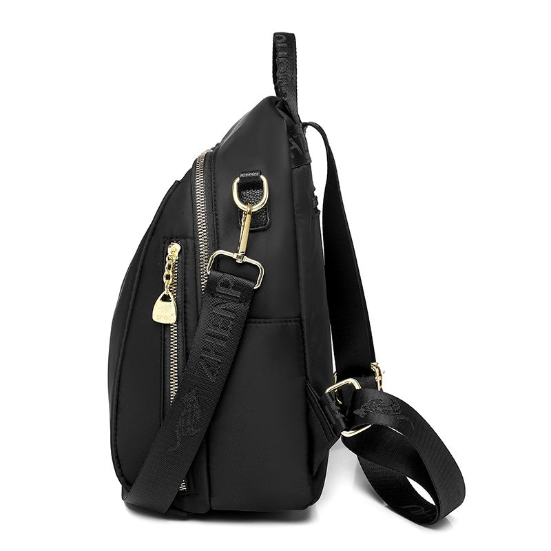 Black Oxford Backpack - Durable and casual, perfect for outdoor activities.