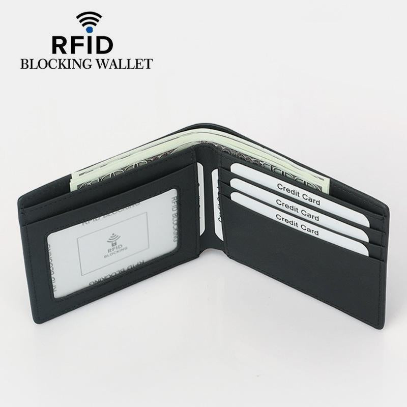 Genuine Leather RFID Blocking Slim Wallet - VOTVO