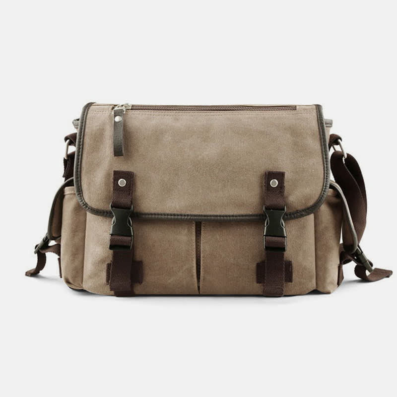 Canvas Messenger Bag for Men | Vintage Crossbody Laptop Briefcase - VOTVO