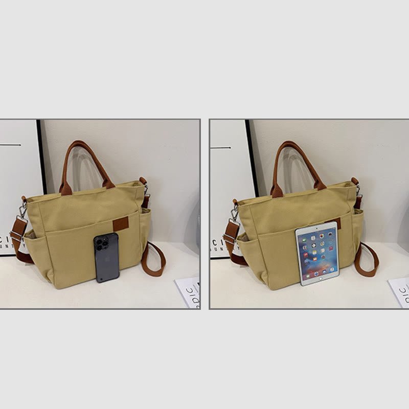 Simple Tote Bag for Women – Daily Portable Canvas Crossbody Bag - VOTVO