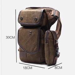 Durable Leg Bag for Men – Vertical Outdoor Sports Canvas Bag with Adjustable Strap - VOTVO