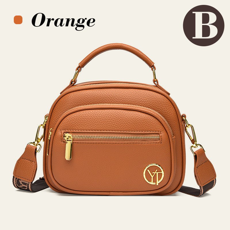 Classic Multifunctional Compartments Adjustable Wide Shoulder Strap PU Leather Crossbody Bag - VOTVO