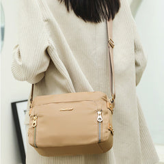Crossbody Bag for Women – Simple Light Color Waterproof Nylon Bag