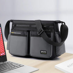 Classic Travel Satchel for Men – Durable Nylon, Large Crossbody Bag