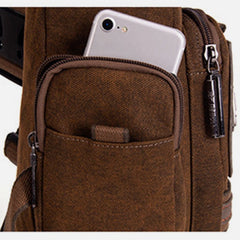 Large Canvas Chest Bag – Men’s Outdoor Sports Crossbody Sling Backpack - VOTVO