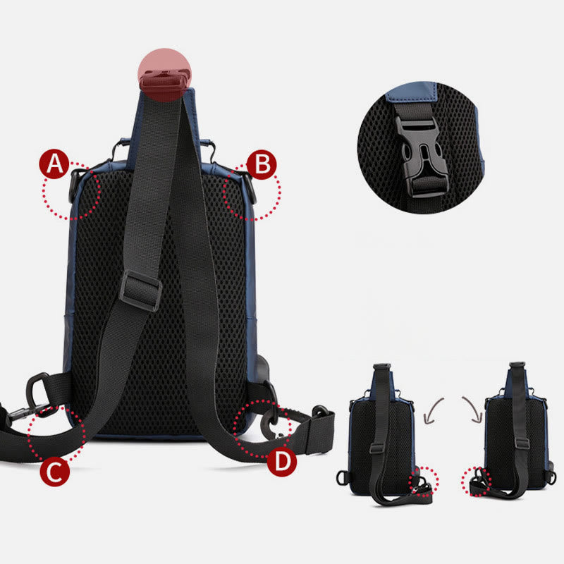 Practical Crossbody Sling Bag for Men – Waterproof Travel Satchel Purse