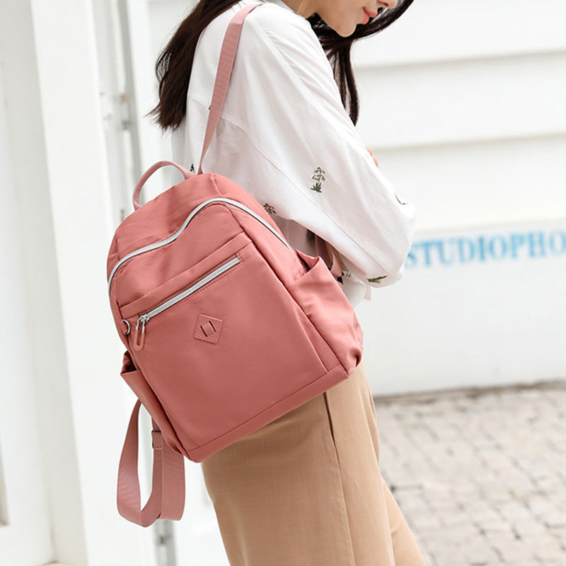 Zaino da donna in nylon con piccolo portamonete – Borsa da viaggio casual da giorno