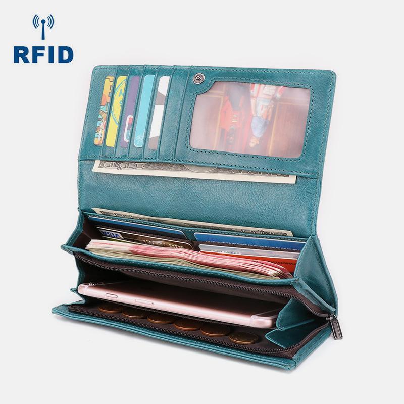 Genuine Leather RFID Vintage Wallet for Women - VOTVO