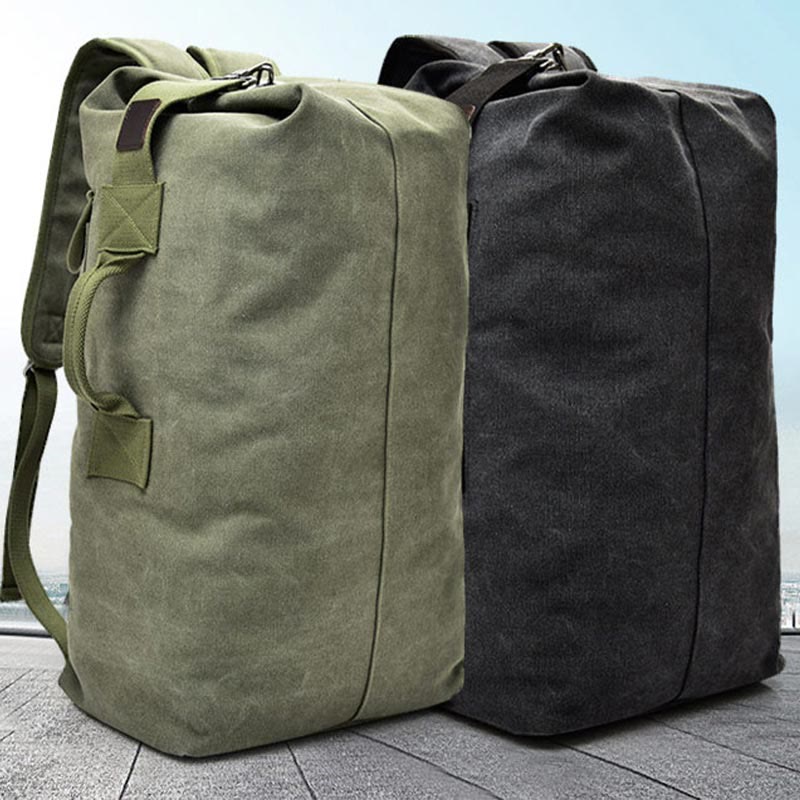 Men’s Large Capacity Canvas Backpack for Sports & Travel