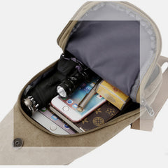 Canvas Sling Bag for Men - Outdoor Travel & Camping Chest Day Pack