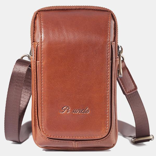 Genuine Leather Waist Bag – Multifunctional Messenger & Shoulder Bag for Men - VOTVO
