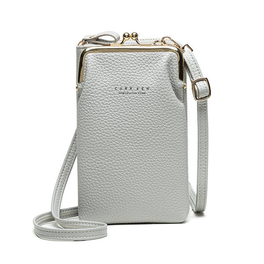 CRYSTAL LEATHER SHOULDER BAG