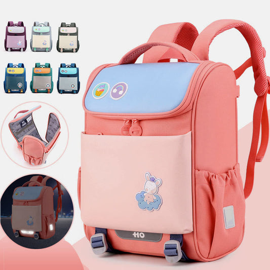 All-In-One Lightweight Reflective Backpack for Students - Durable Primary School Bag