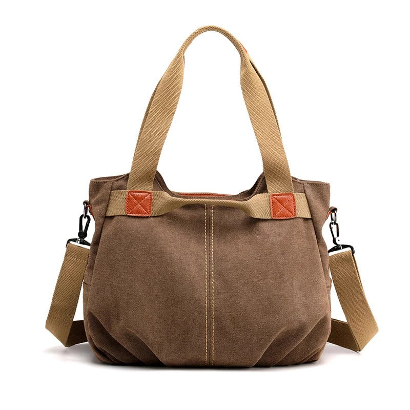 Large Capacity Canvas Messenger Bag – Stylish Shoulder Bag for Daily Use