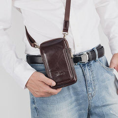 Genuine Leather Waist Bag – Multifunctional Messenger & Shoulder Bag for Men - VOTVO