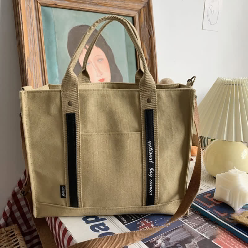 Laptop Tote Handbag – Canvas Shoulder Bag & Briefcase for Travel, Office, and School