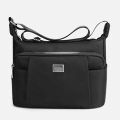 Crossbody Plaid Nylon Tote Bag for Women – Multi-Pocket Waterproof Purse